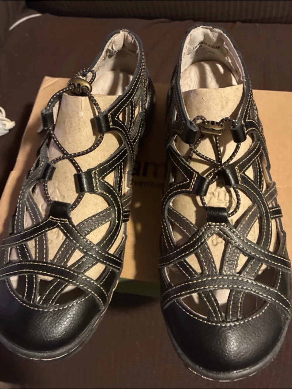 Jambu Black Multi-Strap Comfort Sandals - Picture 3 of 7